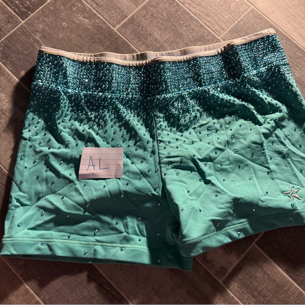 Rebel Athletic Ainsley Women's Teal Embellished Shorts